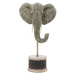 Soška Busta slona s nýty s perel 49cm