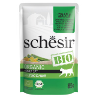 Schesir Bio Pouch 6 x 85 g - bio kuřecí a bio vepřové