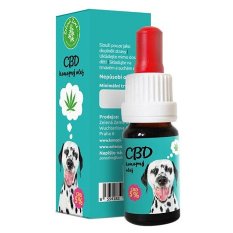 ZELENÁ ZEMĚ CBD Konopný olej 5 % 10 ml Zelená Země