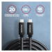 AXAGON BUCM32-CM20AB, SPEED+ kabel USB-C <-> USB-C, 2m, USB 20Gbps, PD 100W 5A, 4k HD, ALU, ople