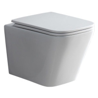 MEREO WC závěsné kapotované, RIMLESS, 490x340x350, keramické, vč. sedátka VSD83S