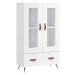 vidaXL Skříň highboard lesklá bílá 69,5 x 31 x 115 cm kompozitní dřevo