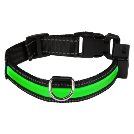 Eyenimal LED-svítící obojek - zelený - Vel. M: 45 - 55 cm obvod, Š 25 mm