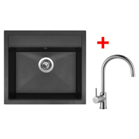 Sinks SOLO 560 Granblack + Vitalia SOLO 560 Granblack + Vitalia