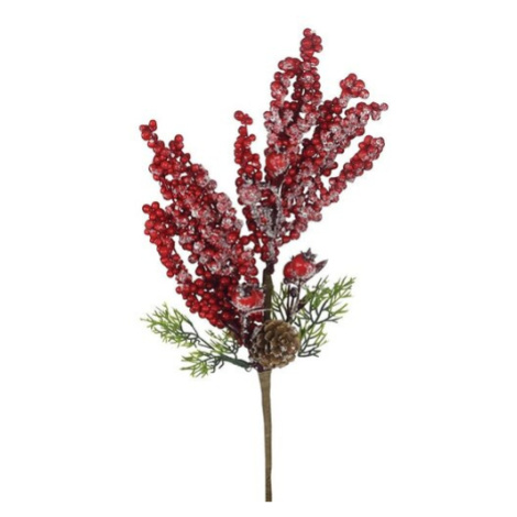 Větvička s jeřabinami červená, 36 cm
