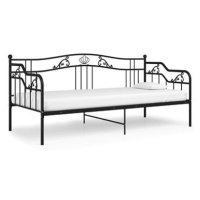 Shumee Rám rozkládací postele černý kovový 90×200 cm, 324761
