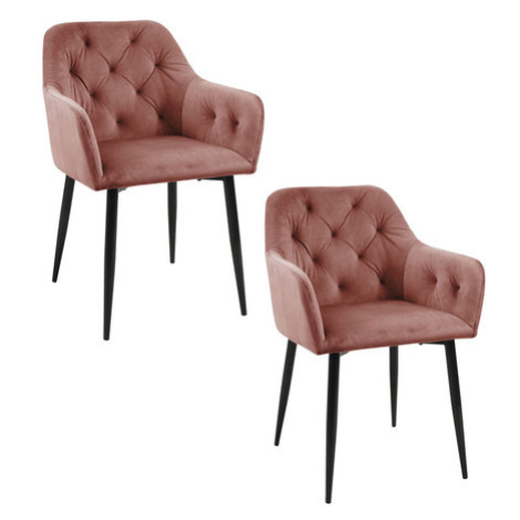 Set 2 ks jídelních židlí SJ.030, růžová Akord
