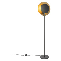 Stojací lampa Art Deco černá se zlatem - Emilienne