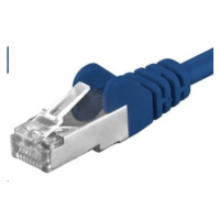 PREMIUMCORD Patch kabel CAT6a S-FTP, RJ45-RJ45, AWG 26/7 1m modrá