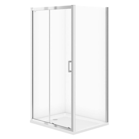 CERSANIT Sprchový kout BASIC obdélník 100x80x185, posuv, čiré sklo S158-006