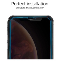 Spigen Glass FC tvrzené sklo s černým rámečkem pro iPhone X / XS / 11 Pro