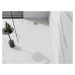MEXEN/S Stone+ obdélníková sprchová vanička 160 x 80, bílá, mřížka zlatá 44108016-G
