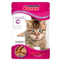 Super Benek Super Chunks Kitten 48 × 100 g - výhodné balení - jehněčí v omáčce