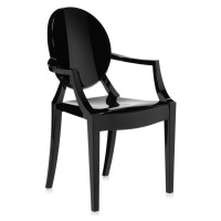 Kartell - Židle Louis Ghost, černá