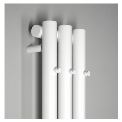 Sapho PILON otopné těleso 196x1800mm, se třemi háčky pro ručník, bílá mat