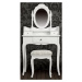 Toaletní stolek s taburetem bílá Dekorhome