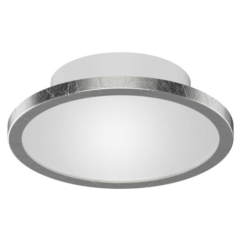 LIGHTME LIGHTME LED stropní svítidlo Aqua Ø14,7cm stříbrný list