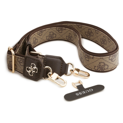 Popruh Guess Crossbody Popruh PU 4G Metal Logo, hnědá