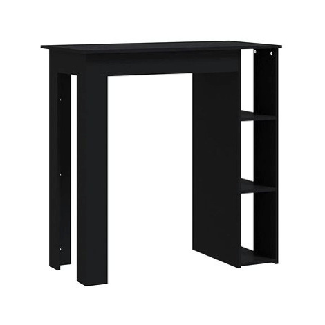 Barový stůl s regálem černý 102 × 50 × 103,5 cm, 809459 SHUMEE