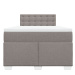 vidaXL Box spring postel s matrací taupe 120x190 cm textil