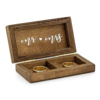 Dřevěná krabička na snubní prsteny