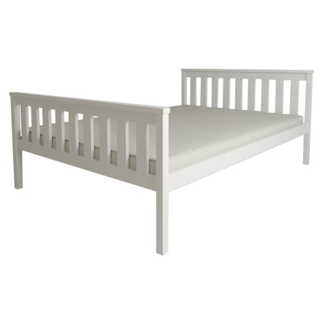 Postel KALEA 90 x 200 cm, bílá Rošt: S laťkovým roštem, Matrace: Matrace Deluxe 10 cm