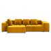 Žlutá sametová rohová pohovka (variabilní) Rome Velvet - Cosmopolitan Design