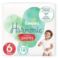 PAMPERS Harmonie Plenkové kalhotky Velikost 6, 18 ks, 15 kg+