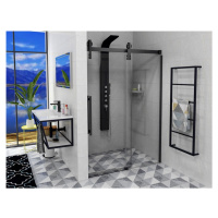 SAPHO VOLCANO BLACK sprchové dveře 1400 mm, čiré sklo