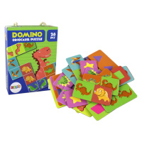 mamido Oboustranné puzzle DOMINO Dinosauři 28 dílků