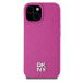 DKNY PU Leather Repeat Pattern Stack Logo Magsafe kryt iPhone 15 růžový