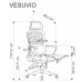 Kancelářská otočná židle VESUVIO — síť / látka, černá
