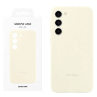 Originální Zadní Kryt Pouzdro Silicone Case Pro Samsung Galaxy S23 Plus Krémové