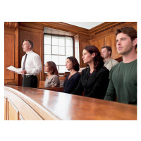 Fotografie Jury sitting in courtroom, Chris Ryan, 40 × 30 cm