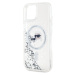 Zadní kryt Karl Lagerfeld Liquid Glitter Karl and Choupette Heads MagSafe pro Apple iPhone 15, t