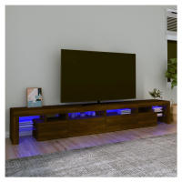 vidaXL TV skříňka s LED osvětlením hnědý dub 260x36,5x40 cm