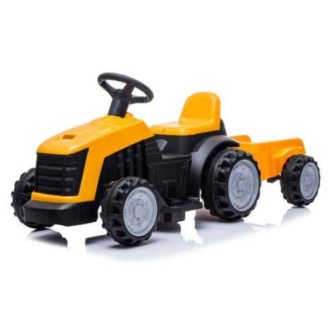 Mamido Dětský elektrický traktor s vlečkou žlutý