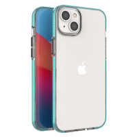 Spring Case Silikonové pouzdro s rámečkem pro iPhone 14 Plus světle modré