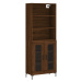 vidaXL Skříň highboard hnědý dub 69,5 x 34 x 180 cm kompozitní dřevo