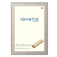 DANTIK rámeček 20 × 30, TOULON bílý malý sklo čiré