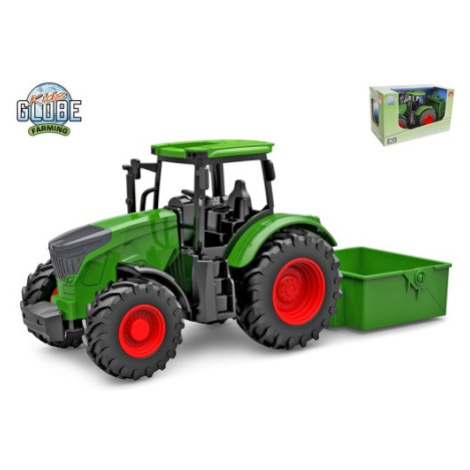 MIKRO TRADING - Kids Globe traktor zelený se sklápěčkou volný chod 27,5cm v krabičce