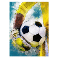 Ilustrace Football 4 sport art, Justyna Jaszke, 30 × 40 cm