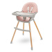 BABY MIX - Jídelní židlička Freja wooden dusty pink