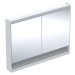 Geberit ONE - Zrcadlová skříňka s LED osvětlením, 1200x900x150 mm, 2 dvířka, s nikou, bílá 505.8