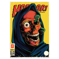 Ilustrace Vintage horror comic book illustration, Man_Half-tube, 30 × 40 cm