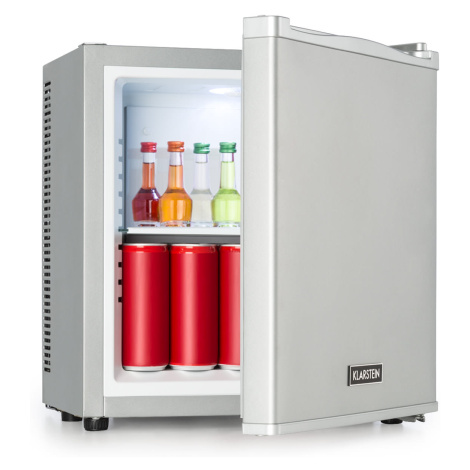 Klarstein Secret Cool, mini lednice, minibar, 13 l, energetická třída G, 22 dB, stříbrná