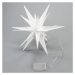 Nexos 64260 Vánoční dekorace hvězda s časovačem - 10 LED, 35 cm, bílá