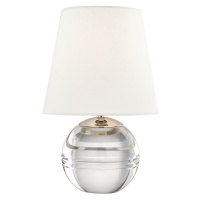 HUDSON VALLEY stolní lampa NICOLE křišťál/textil nikl/bílá E14 1x8W HL310201-PN-CE