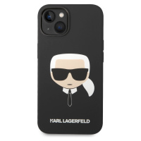 Zadní kryt Karl Lagerfeld MagSafe Liquid Silicone Karl Head pro Apple iPhone 14 Plus, černá