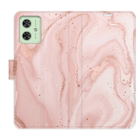 iSaprio Flip pouzdro RoseGold Marble pro Motorola Moto G54 5G / G54 5G Power Edition